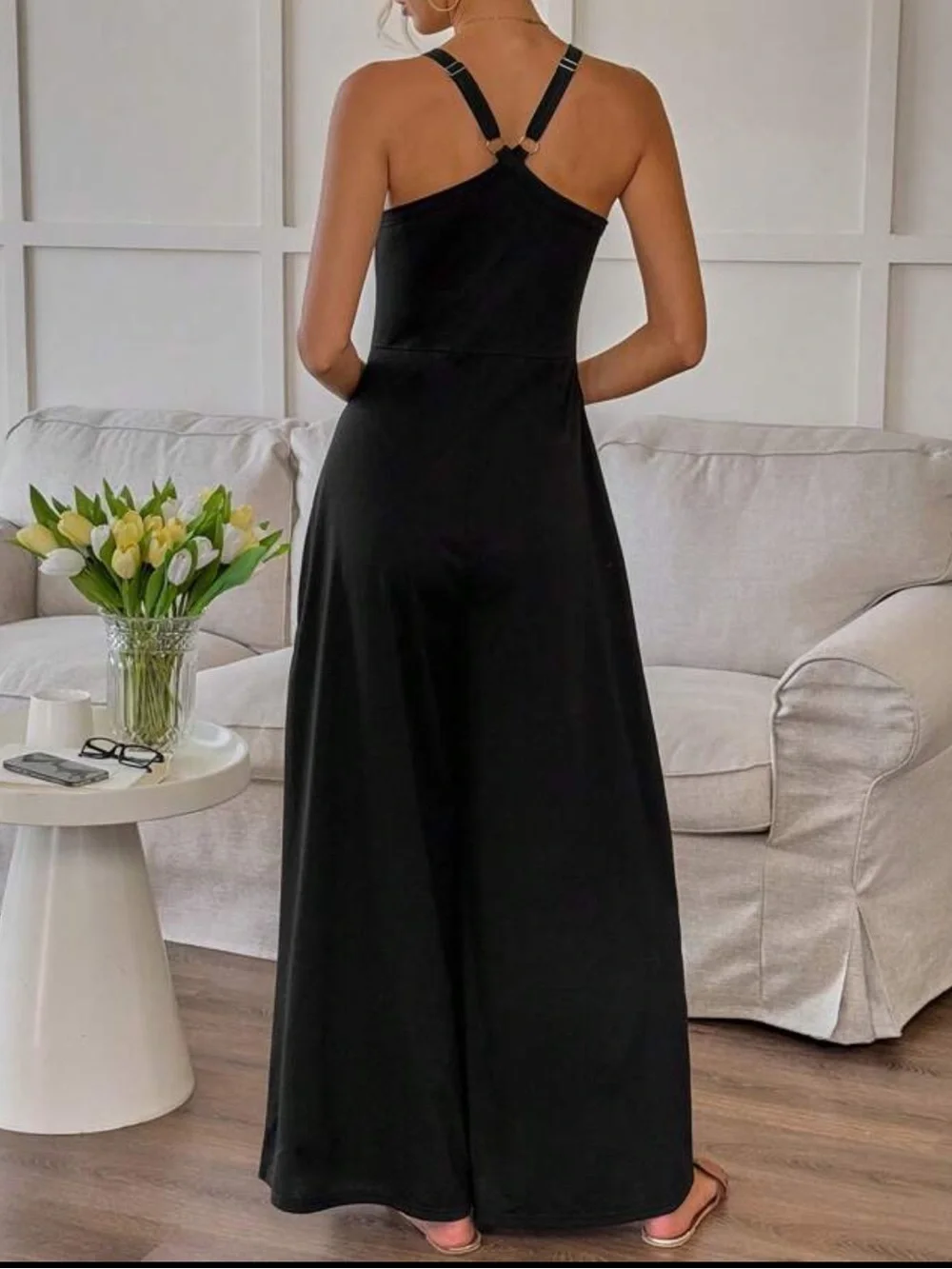 NWOT Black Razorback Wide-Leg Jumpsuit